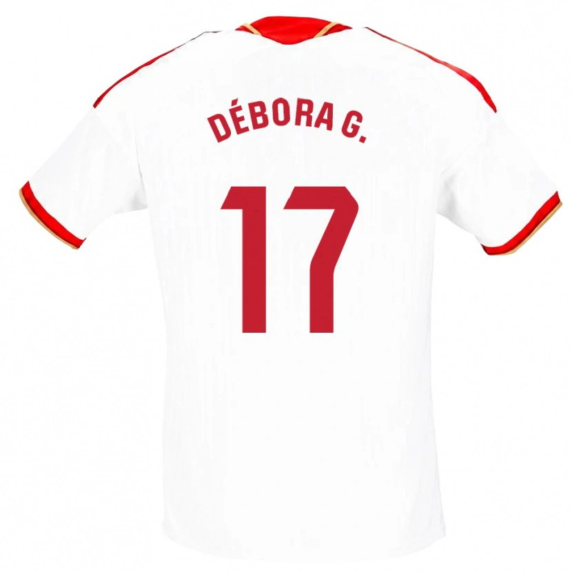 Danxen Dames Débora García Mateo #17 Wit Rood Thuisshirt Thuistenue 2026/27 T-Shirt België