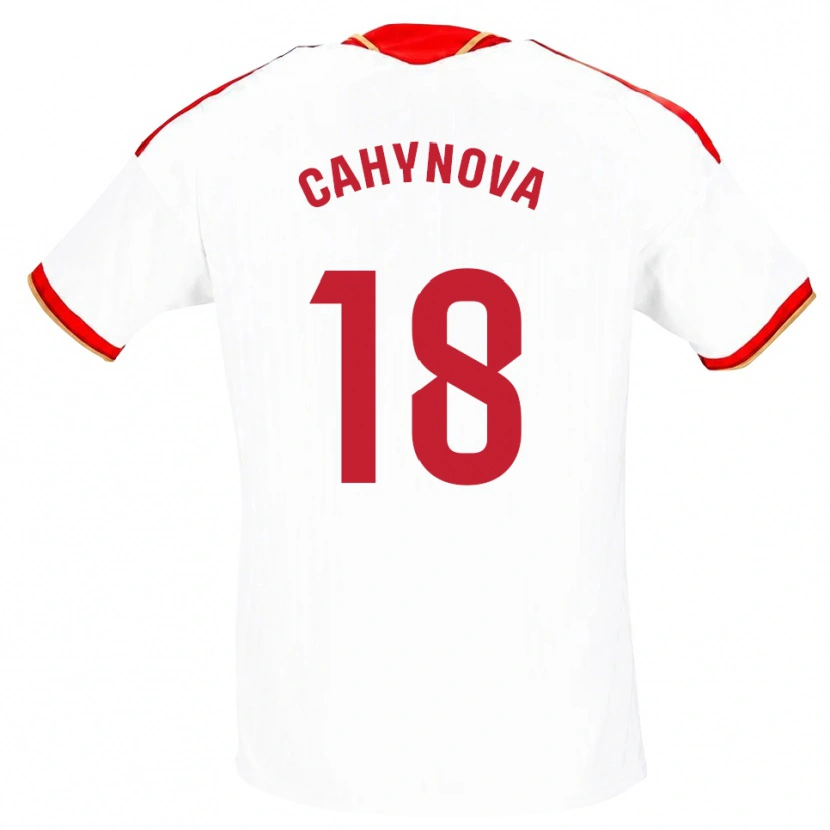 Danxen Dames Klara Cahynova #18 Wit Rood Thuisshirt Thuistenue 2026/27 T-Shirt België