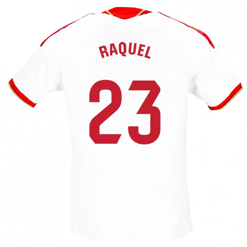 Danxen Dames Raquel Morcillo #23 Wit Rood Thuisshirt Thuistenue 2026/27 T-Shirt België