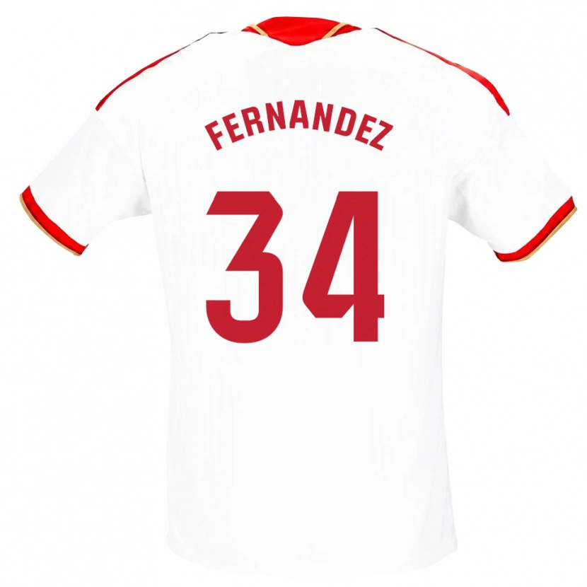 Danxen Dames Marc Fernández #34 Wit Rood Thuisshirt Thuistenue 2026/27 T-Shirt België