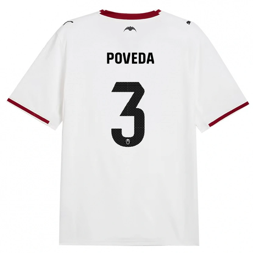 Danxen Dames Hugo Poveda #3 Zwart Wit Rood Geel Thuisshirt Thuistenue 2026/27 T-Shirt België
