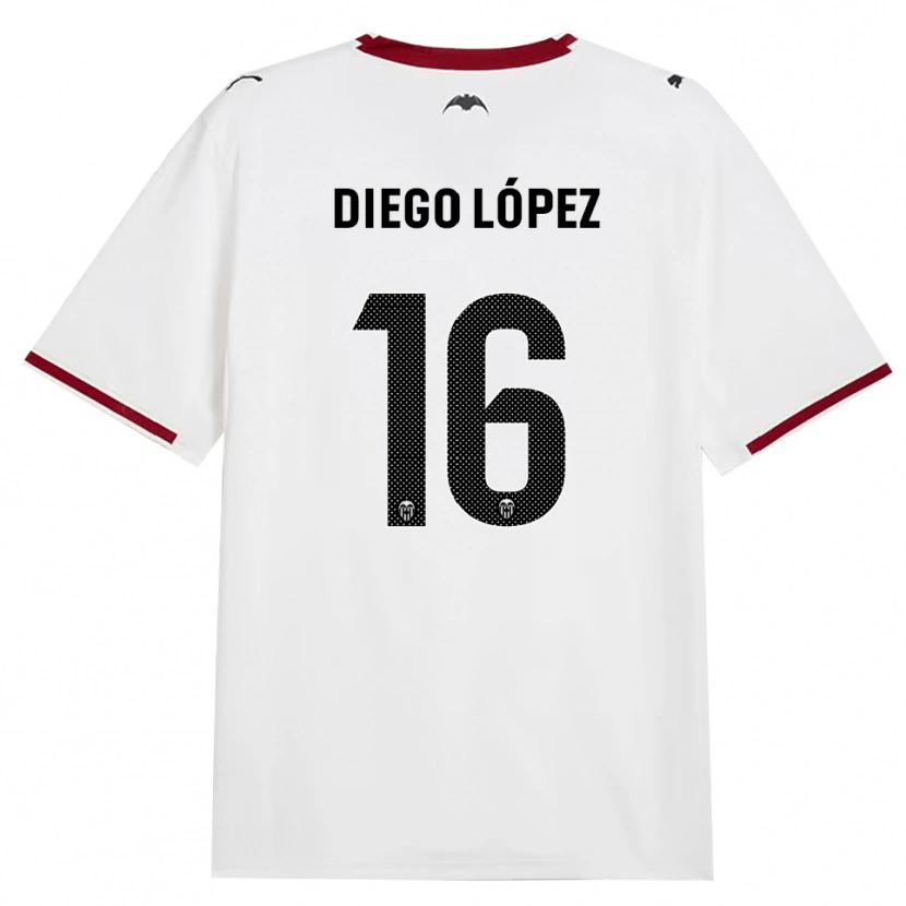 Danxen Dames Diego López #16 Zwart Wit Rood Geel Thuisshirt Thuistenue 2026/27 T-Shirt België