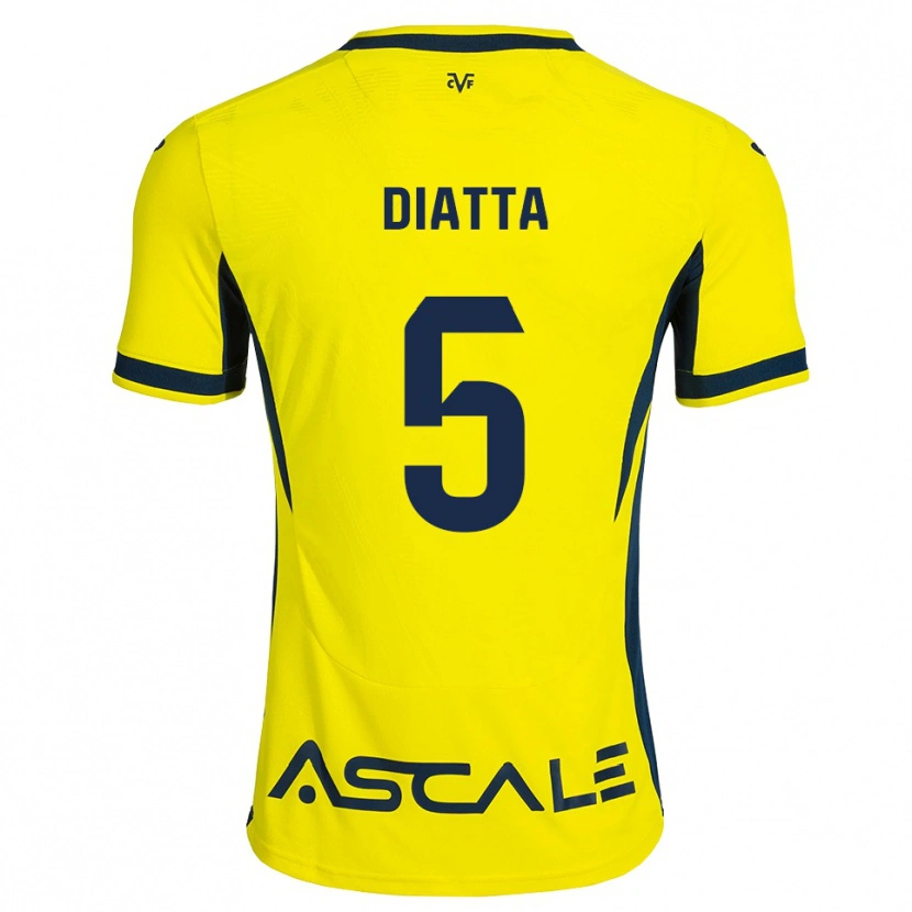 Danxen Dames Alassane Diatta #5 Geel Zwart Rood Thuisshirt Thuistenue 2026/27 T-Shirt België