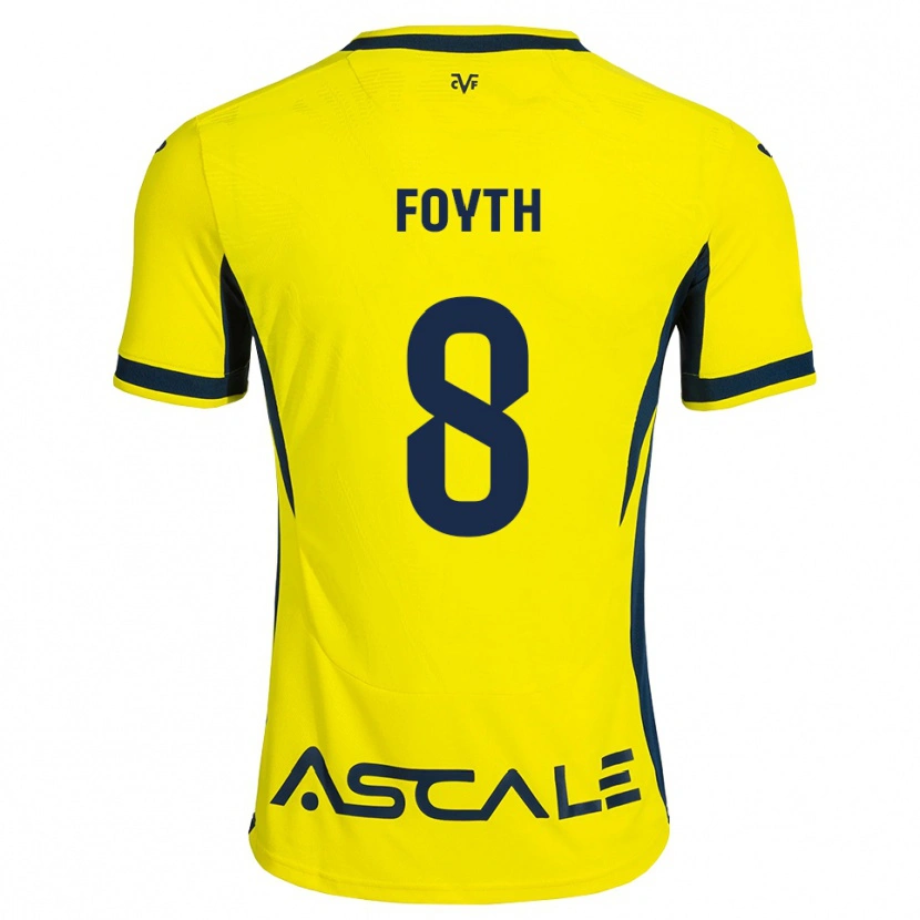 Danxen Dames Juan Foyth #8 Geel Zwart Rood Thuisshirt Thuistenue 2026/27 T-Shirt België