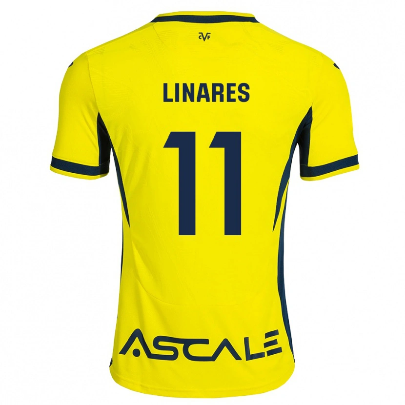 Danxen Dames Mario Linares #11 Geel Zwart Rood Thuisshirt Thuistenue 2026/27 T-Shirt België