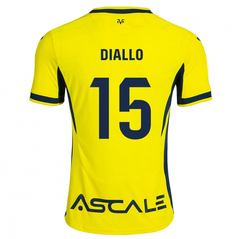 Danxen Dames Moussa Diallo #15 Geel Zwart Rood Thuisshirt Thuistenue 2026/27 T-Shirt België
