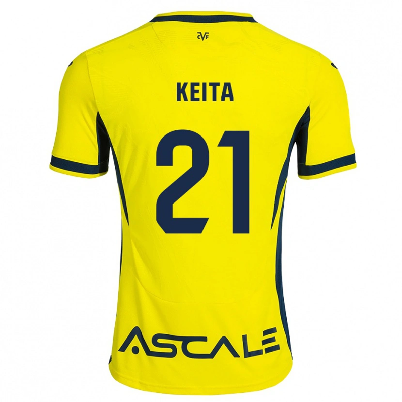 Danxen Dames Manfa Keita #21 Geel Zwart Rood Thuisshirt Thuistenue 2026/27 T-Shirt België