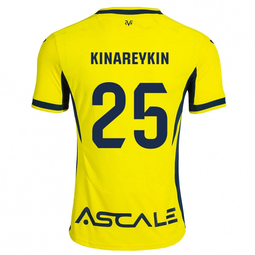Danxen Dames Yakiv Kinareykin #25 Geel Zwart Rood Thuisshirt Thuistenue 2026/27 T-Shirt België
