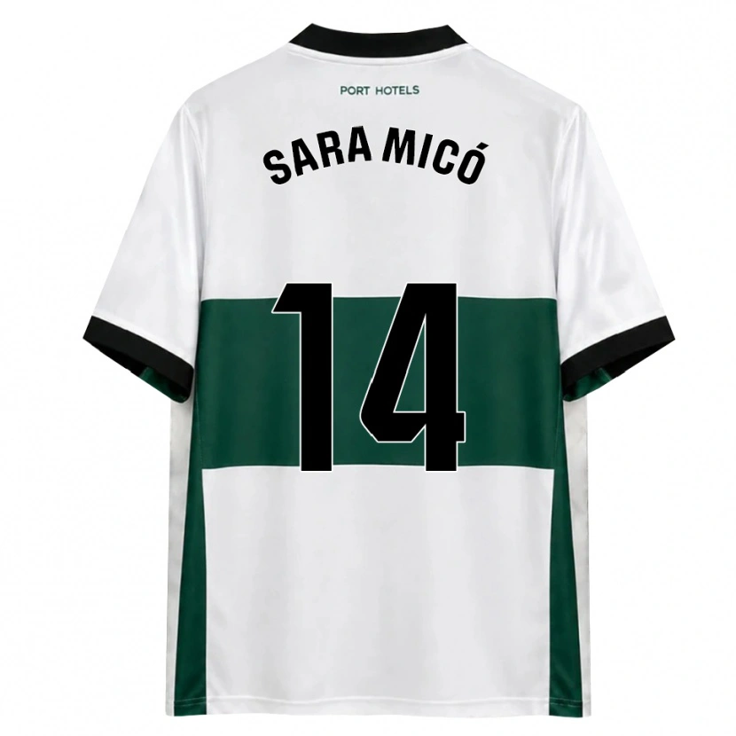Danxen Dames Sara Micó #14 Groen Wit Rood Thuisshirt Thuistenue 2026/27 T-Shirt België
