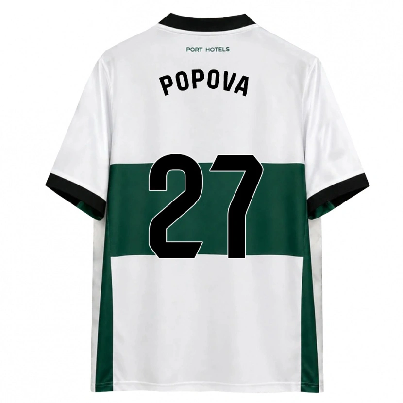 Danxen Dames Ángela Popova Fedorova #27 Groen Wit Rood Thuisshirt Thuistenue 2026/27 T-Shirt België