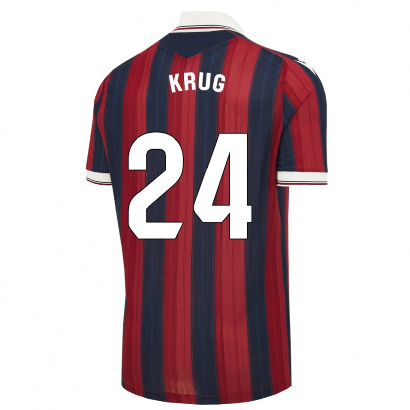 Danxen Dames Martín Krug #24 Middernachtblauw Rood Thuisshirt Thuistenue 2026/27 T-Shirt België