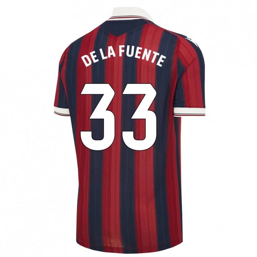 Danxen Dames Alba De La Fuente #33 Middernachtblauw Rood Thuisshirt Thuistenue 2026/27 T-Shirt België