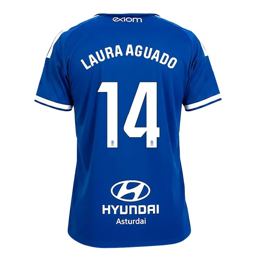 Danxen Dames Laura Aguado #14 Mediumblauw Wit Thuisshirt Thuistenue 2026/27 T-Shirt België