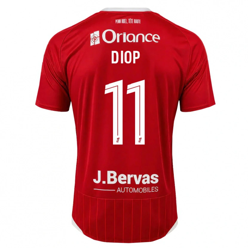 Danxen Dames Samba Diop #11 Wit Rood Thuisshirt Thuistenue 2026/27 T-Shirt België