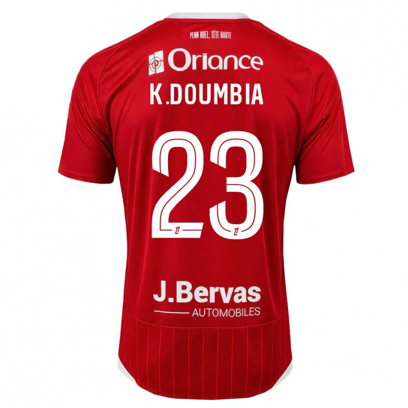 Danxen Dames Kamory Doumbia #23 Wit Rood Thuisshirt Thuistenue 2026/27 T-Shirt België