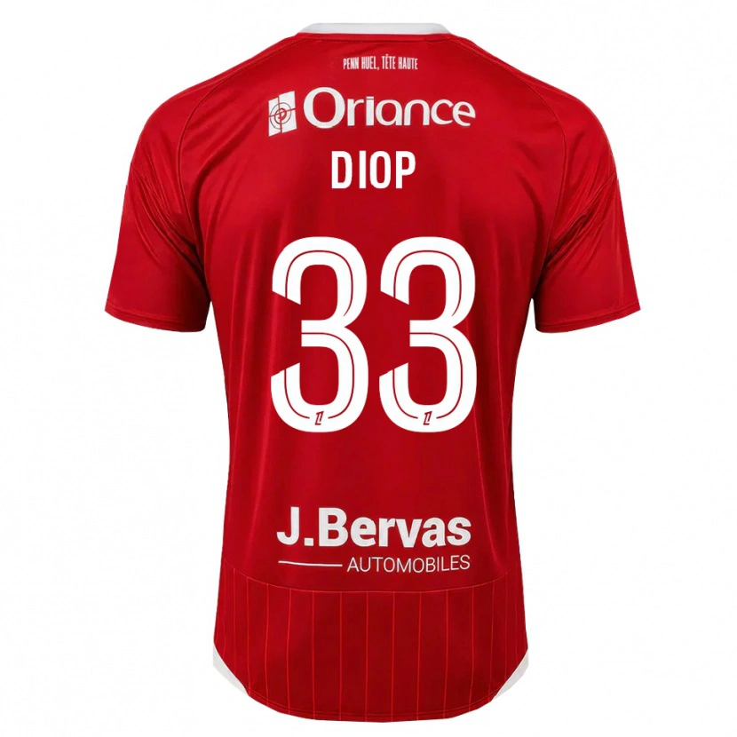 Danxen Dames Saliou Diop #33 Wit Rood Thuisshirt Thuistenue 2026/27 T-Shirt België