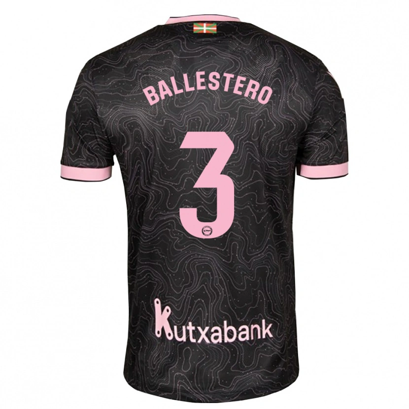 Danxen Dames Carlos Ballestero #3 Zwart Roze Uitshirt Uittenue 2026/27 T-Shirt België