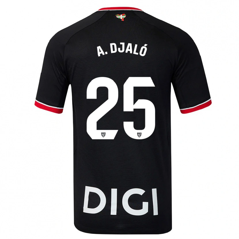 Danxen Dames Álvaro Djaló #25 Zwart Wit Rood Uitshirt Uittenue 2026/27 T-Shirt België
