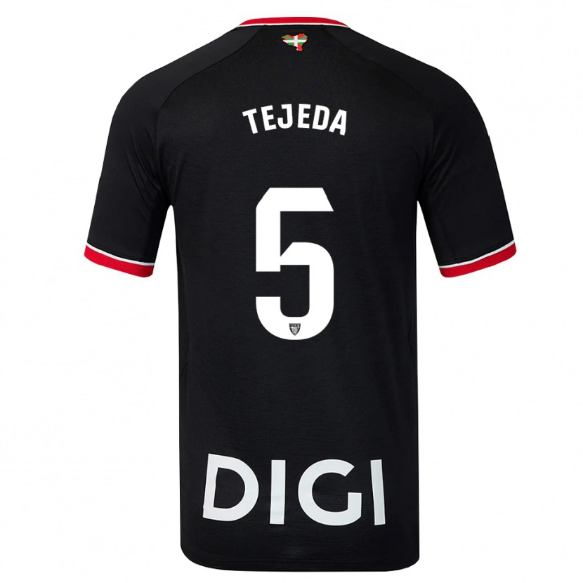 Danxen Dames Diego Tejeda #5 Zwart Wit Rood Uitshirt Uittenue 2026/27 T-Shirt België