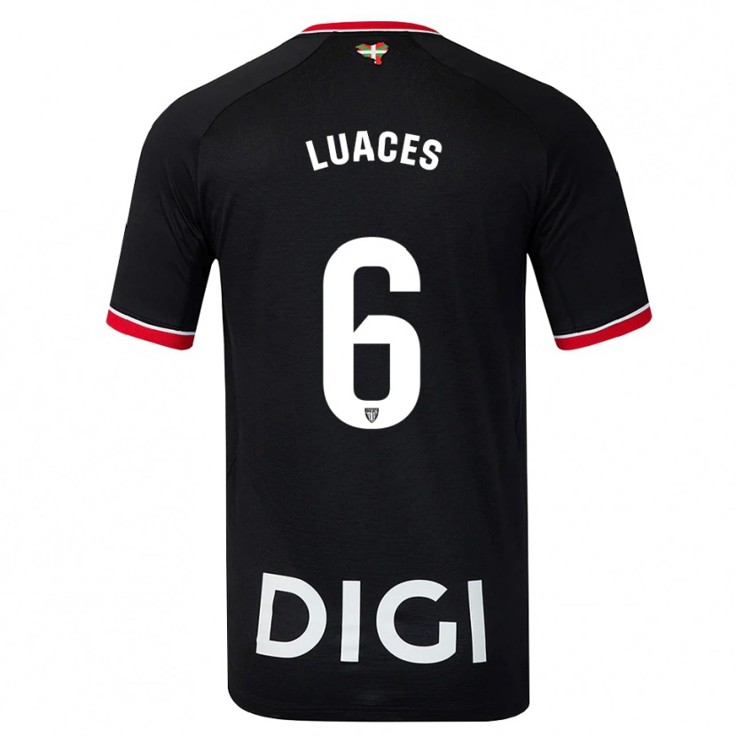 Danxen Dames Iraitz Luaces #6 Zwart Wit Rood Uitshirt Uittenue 2026/27 T-Shirt België