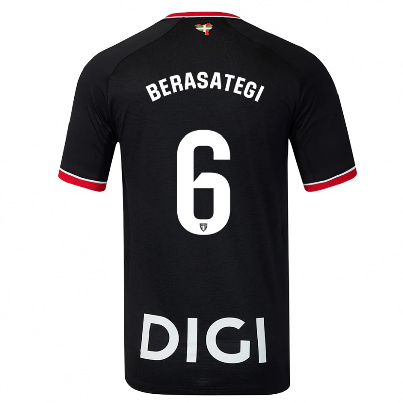 Danxen Dames Suhar Berasategi #6 Zwart Wit Rood Uitshirt Uittenue 2026/27 T-Shirt België