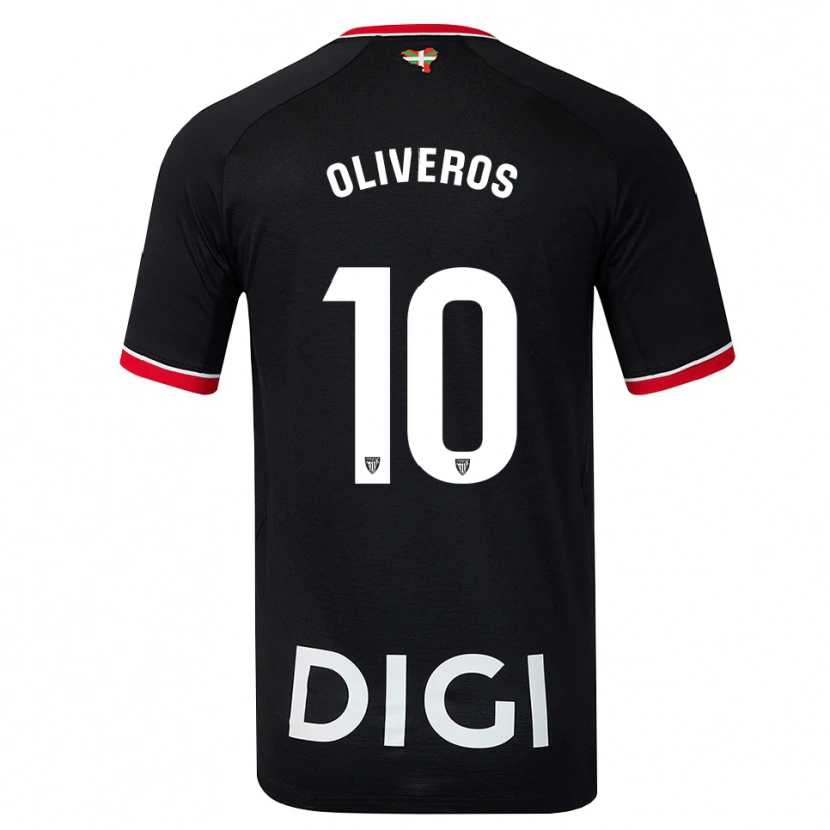 Danxen Dames Aimar Oliveros #10 Zwart Wit Rood Uitshirt Uittenue 2026/27 T-Shirt België