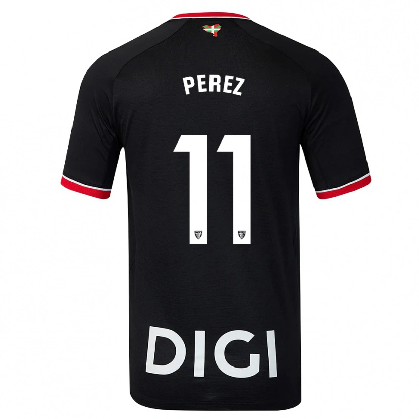 Danxen Dames Adrián Pérez #11 Zwart Wit Rood Uitshirt Uittenue 2026/27 T-Shirt België