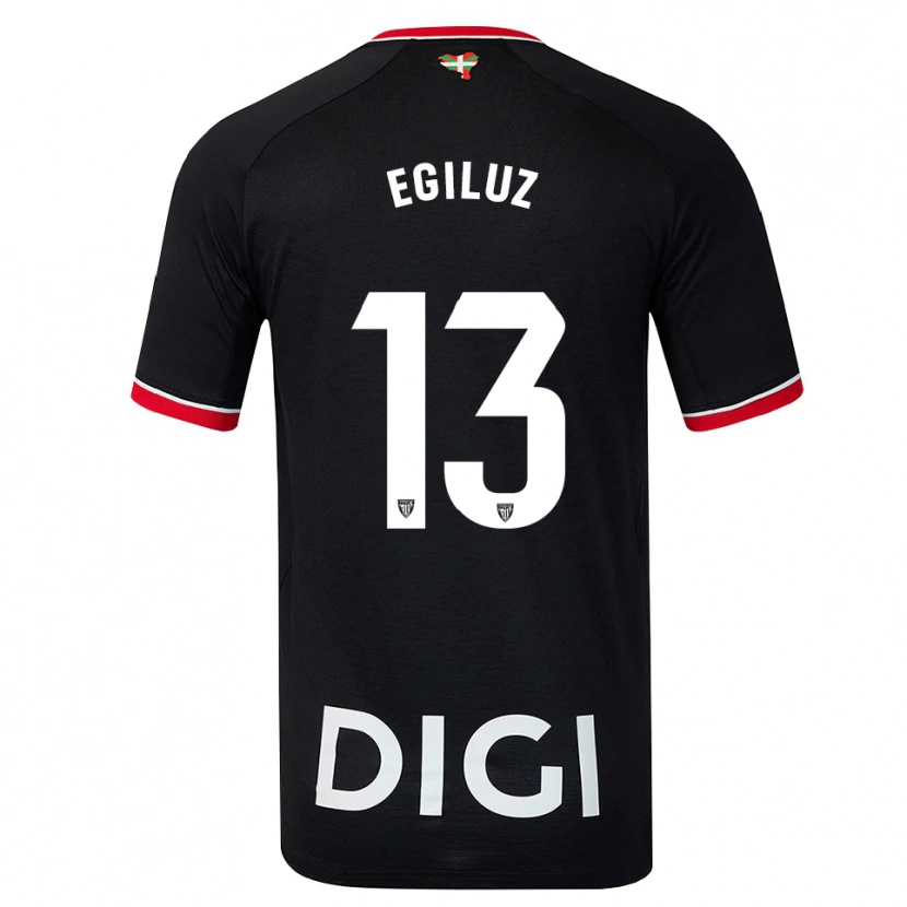 Danxen Dames Unai Egiluz #13 Zwart Wit Rood Uitshirt Uittenue 2026/27 T-Shirt België