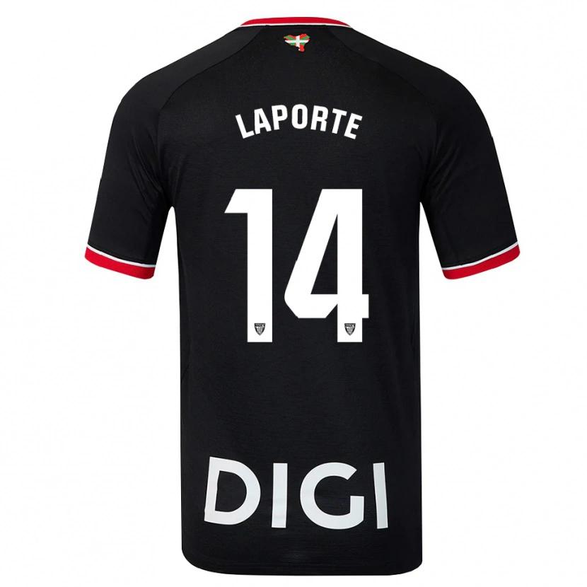 Danxen Dames Aymeric Laporte #14 Zwart Wit Rood Uitshirt Uittenue 2026/27 T-Shirt België
