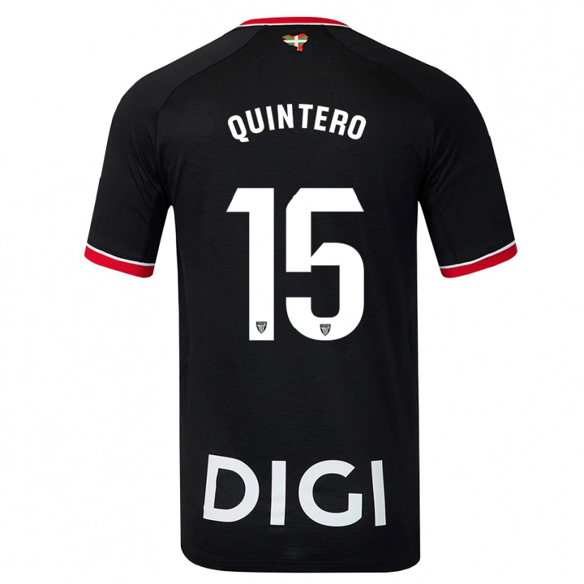 Danxen Dames Iker Quintero #15 Zwart Wit Rood Uitshirt Uittenue 2026/27 T-Shirt België