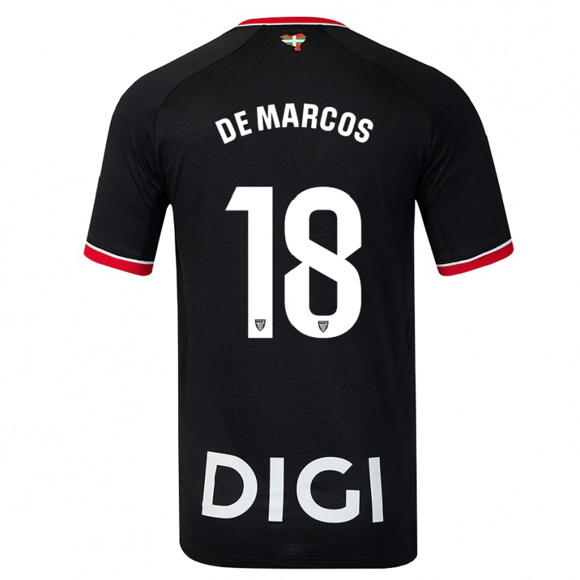 Danxen Dames Oscar De Marcos #18 Zwart Wit Rood Uitshirt Uittenue 2026/27 T-Shirt België