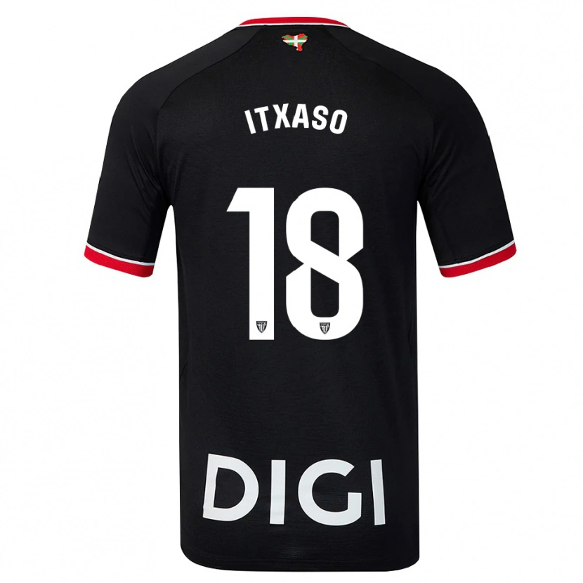 Danxen Dames Itxaso Uriarte Santamaria #18 Zwart Wit Rood Uitshirt Uittenue 2026/27 T-Shirt België