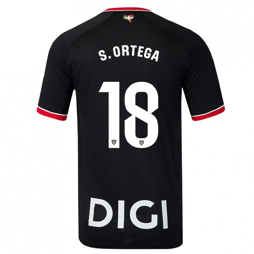 Danxen Dames Sara Ortega Ruiz #18 Zwart Wit Rood Uitshirt Uittenue 2026/27 T-Shirt België