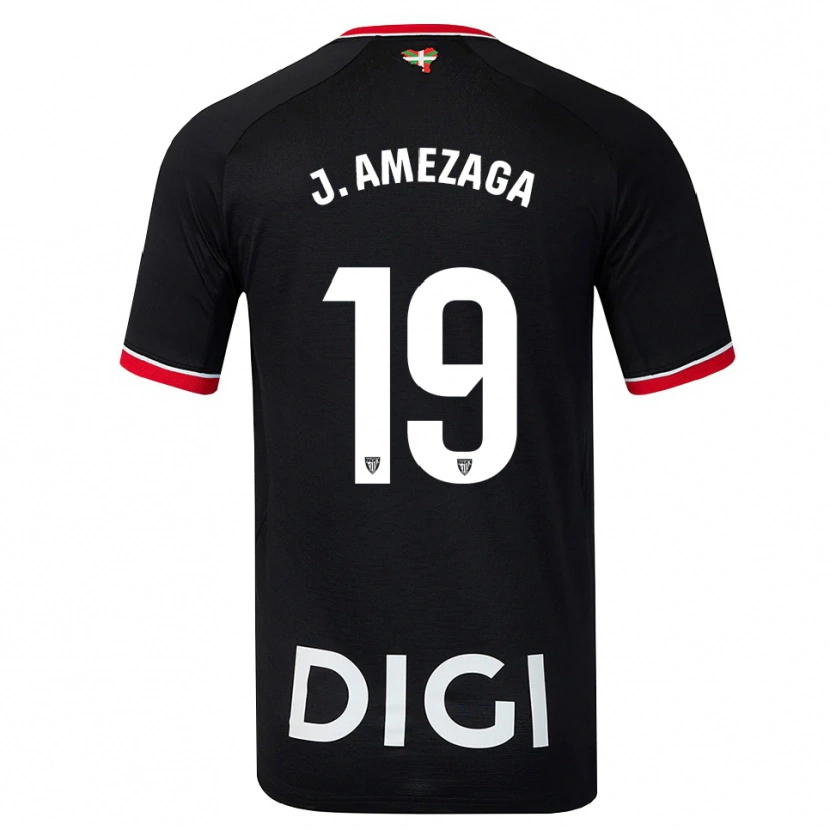 Danxen Dames Jone Amezaga #19 Zwart Wit Rood Uitshirt Uittenue 2026/27 T-Shirt België