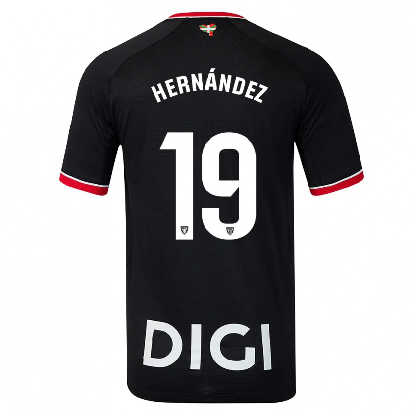 Danxen Dames Egoitz Hernández #19 Zwart Wit Rood Uitshirt Uittenue 2026/27 T-Shirt België