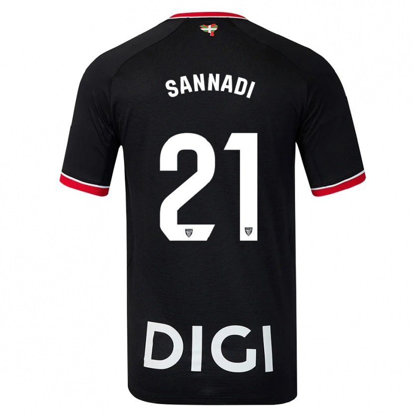 Danxen Dames Maroan Sannadi #21 Zwart Wit Rood Uitshirt Uittenue 2026/27 T-Shirt België