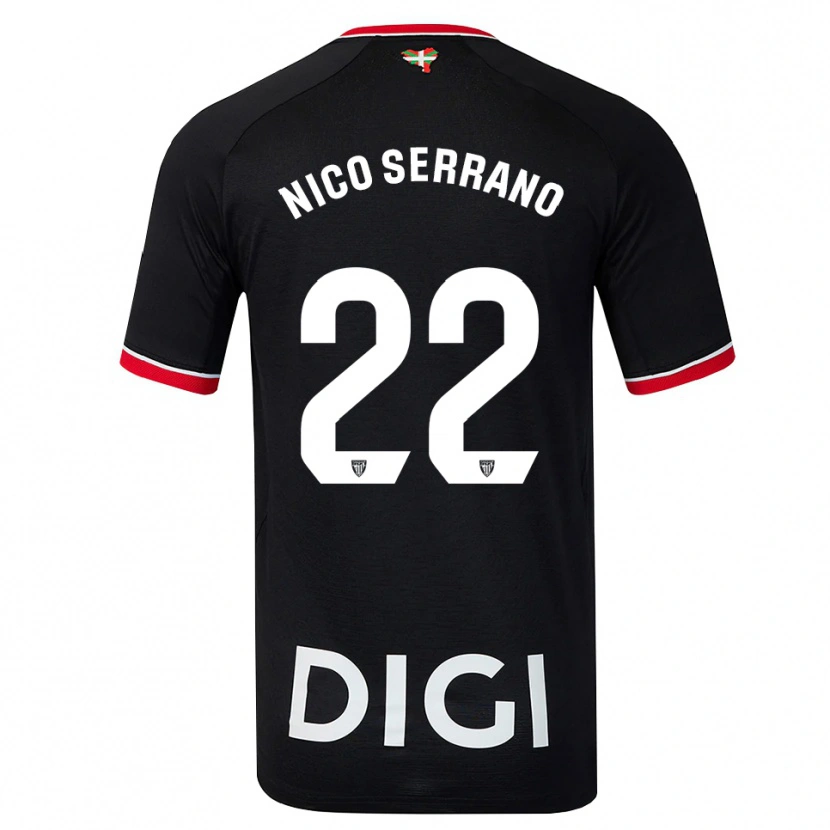 Danxen Dames Nico Serrano #22 Zwart Wit Rood Uitshirt Uittenue 2026/27 T-Shirt België