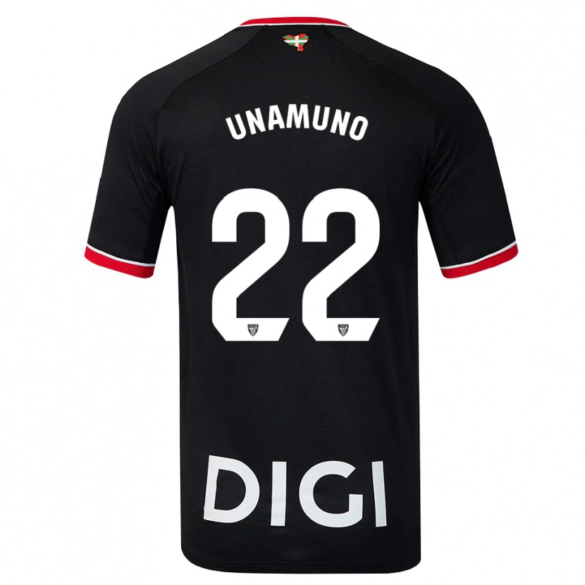 Danxen Dames Oier Unamuno #22 Zwart Wit Rood Uitshirt Uittenue 2026/27 T-Shirt België