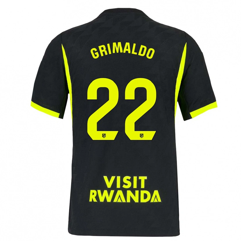Danxen Dames Alejandro Grimaldo #22 Heldergroen Zwart Uitshirt Uittenue 2026/27 T-Shirt België