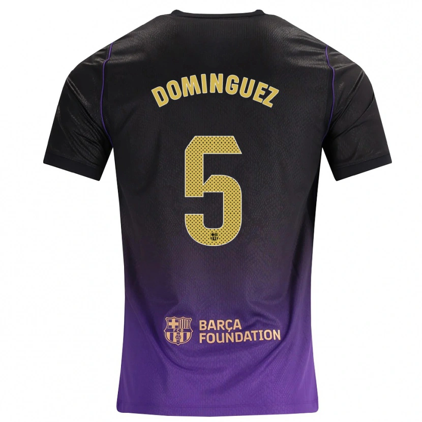 Danxen Dames Sergi Dominguez #5 Paars Geel Zwart Uitshirt Uittenue 2026/27 T-Shirt België