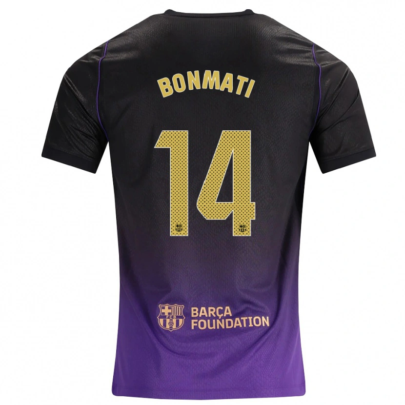 Danxen Dames Aitana Bonmati #14 Paars Geel Zwart Uitshirt Uittenue 2026/27 T-Shirt België