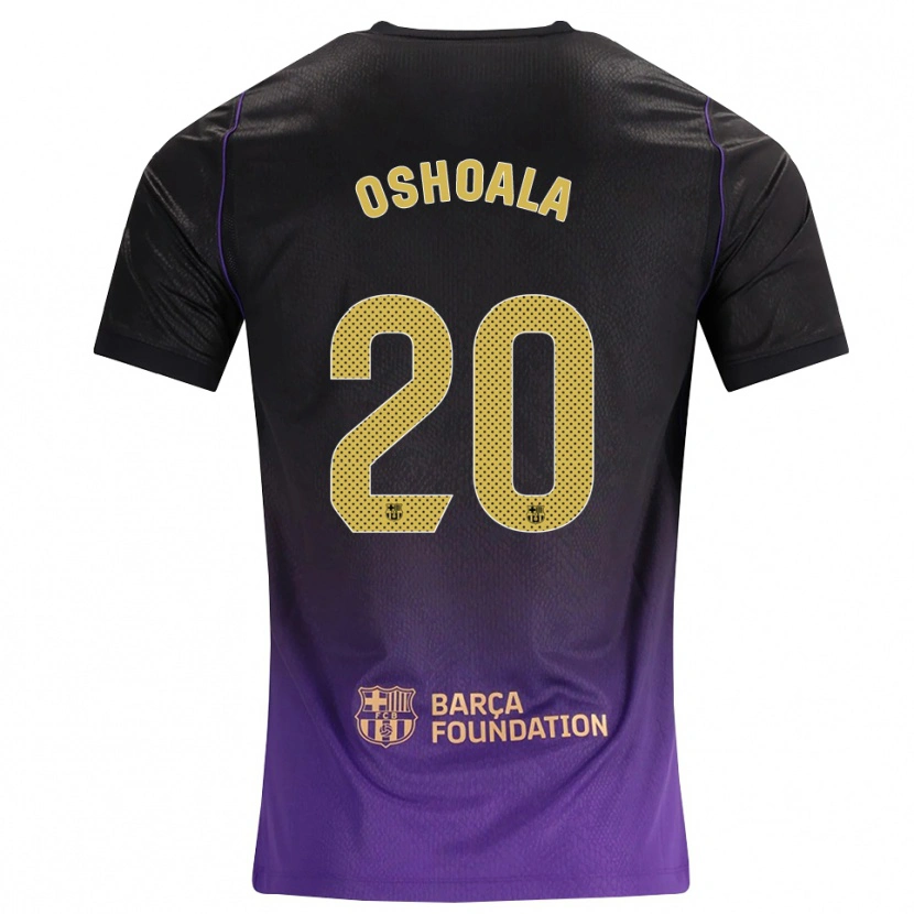 Danxen Dames Asisat Oshoala #20 Paars Geel Zwart Uitshirt Uittenue 2026/27 T-Shirt België