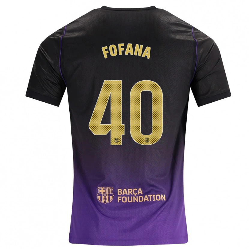 Danxen Dames Nuhu Fofana #40 Paars Geel Zwart Uitshirt Uittenue 2026/27 T-Shirt België
