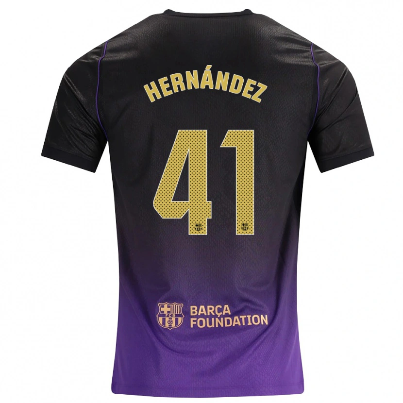 Danxen Dames Juan Hernández #41 Paars Geel Zwart Uitshirt Uittenue 2026/27 T-Shirt België
