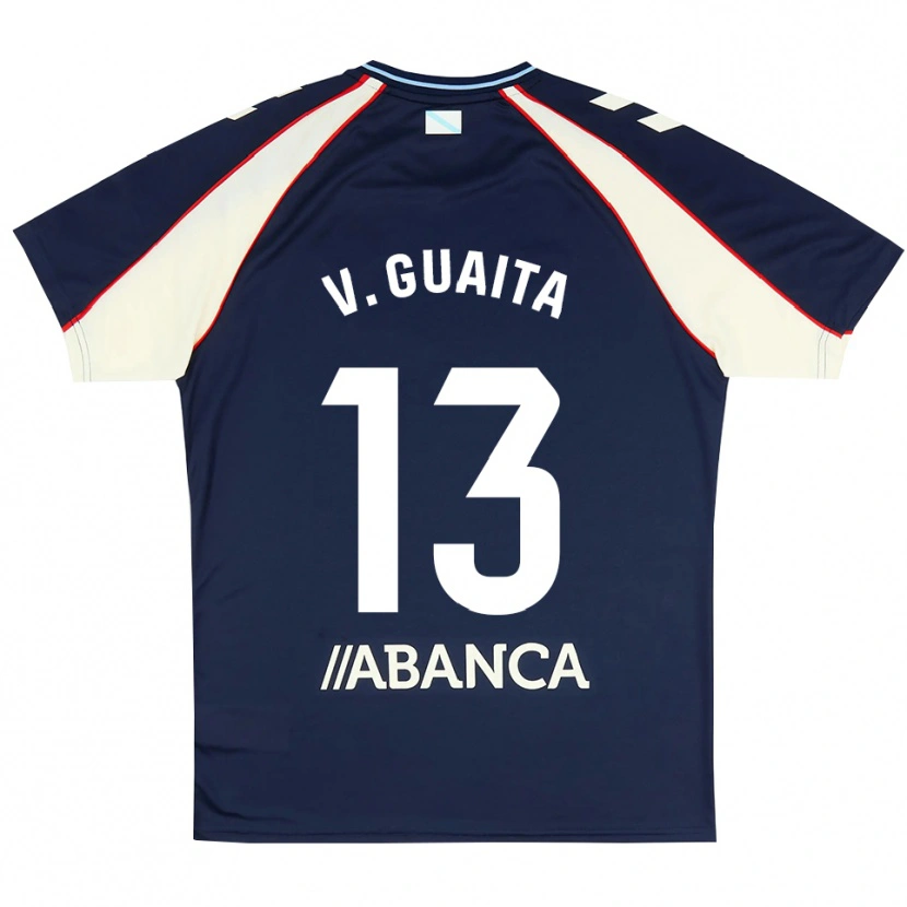 Danxen Dames Vicente Guaita #13 Koninklijk Blauw Rood Wit Uitshirt Uittenue 2026/27 T-Shirt België