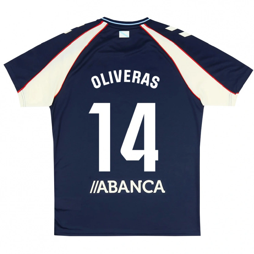 Danxen Dames Jan Oliveras #14 Koninklijk Blauw Rood Wit Uitshirt Uittenue 2026/27 T-Shirt België