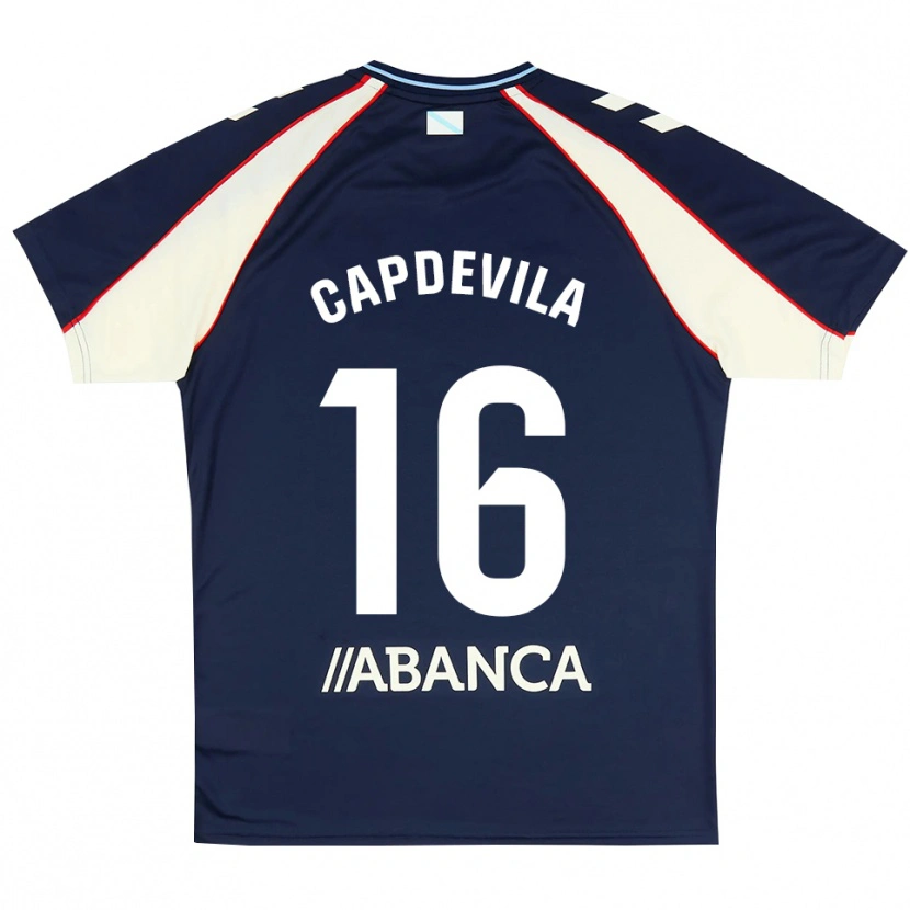 Danxen Dames Adrià Capdevila #16 Koninklijk Blauw Rood Wit Uitshirt Uittenue 2026/27 T-Shirt België