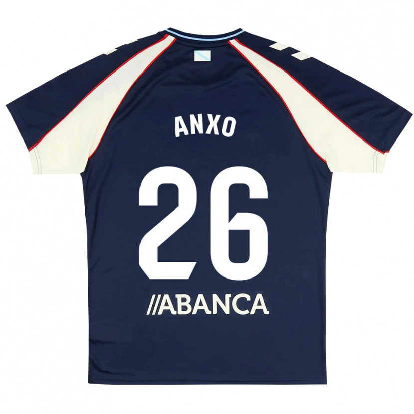 Danxen Dames Anxo Rodríguez #26 Koninklijk Blauw Rood Wit Uitshirt Uittenue 2026/27 T-Shirt België