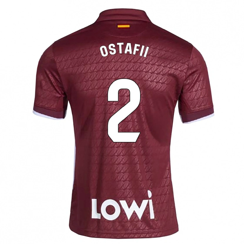 Danxen Dames David Ostafii #2 Donkerrood Wit Uitshirt Uittenue 2026/27 T-Shirt België