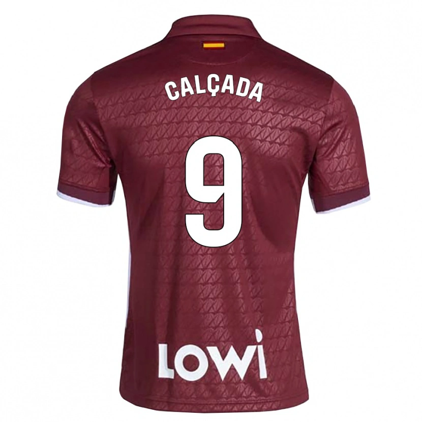 Danxen Dames Gonzalo Calçada #9 Donkerrood Wit Uitshirt Uittenue 2026/27 T-Shirt België